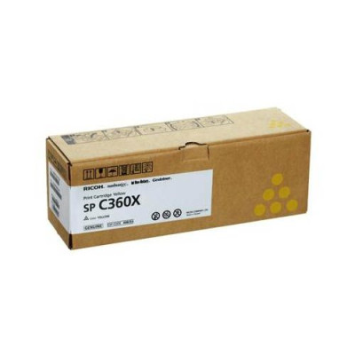 Ricoh 408191, originální toner, žlutý, 1500 stran