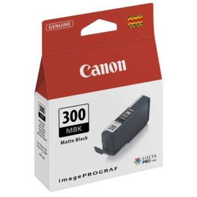 Canon PFI-300MBk (4192C001), originální inkoust, matně černý, 14,4 ml