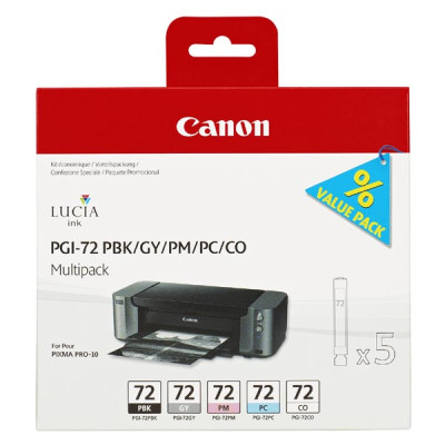 Canon PGI-72PBk/Gy/PM/PC/CO (6403B007), originální inkoust, PBK/GY/PM/PC/CO, 5 × 14 ml, 5-pack