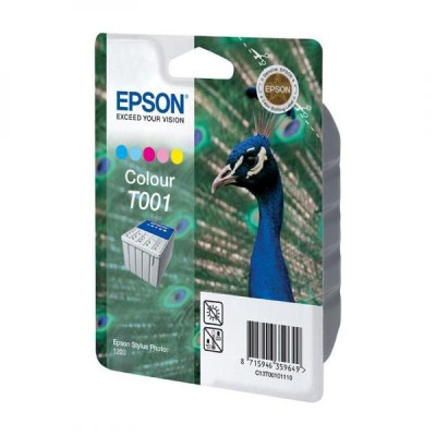 Epson T001 (C13T00101110), originální inkoust, barevný, 330 stran (66 ml)