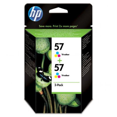 HP C9503AE (57), originální inkoust, barevný, 2 × 17 ml, 2-pack