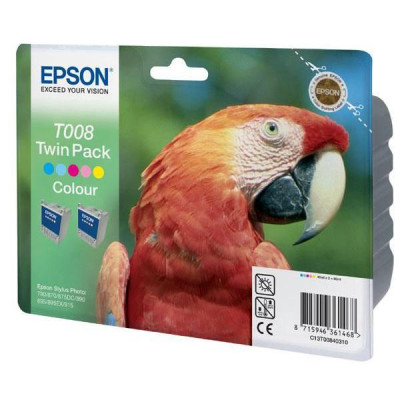 Epson T008403 (C13T008403), originální inkoust, barevný, 440 stran (2 × 92 ml), 2-pack