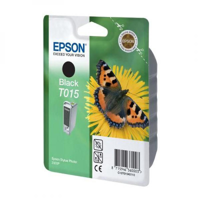 Epson T015 (C13T015401), originální inkoust, černý, 350 stran (15 ml)