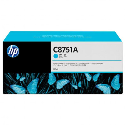 HP C8751A, originální inkoust, azurový, 775 ml