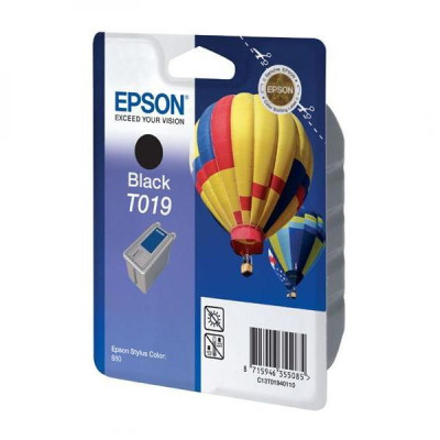 Epson T019 (C13T019401), originální inkoust, černý, 900 stran (24 ml)