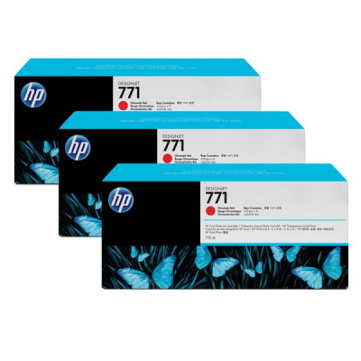 HP CR251A (771), originální inkoust, chromaticky červený, 3 × 775 ml, 3-pack