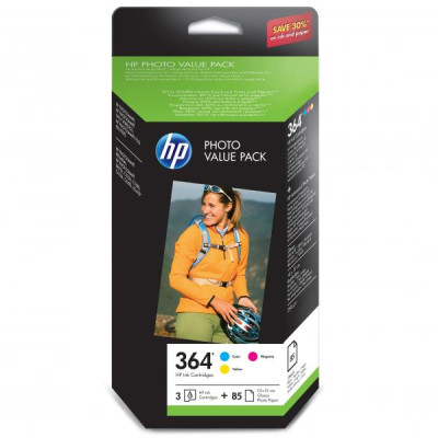 HP CH082EE (364), originální inkoust, CMY, 3 × 3 ml, 3-pack