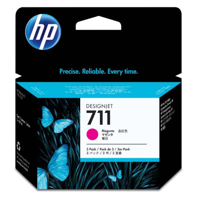 HP CZ135A (711), originální inkoust, purpurový, 3×29 ml, 3-pack