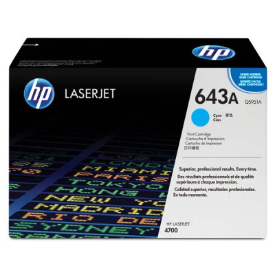 HP Q5951A (643A), originální toner, azurový, 10000 stran