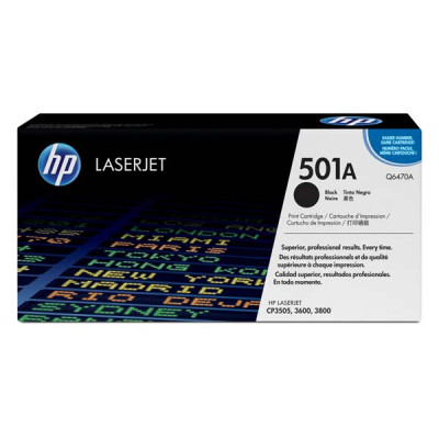 HP Q6470A (501A), originální toner, černý, 6000 stran