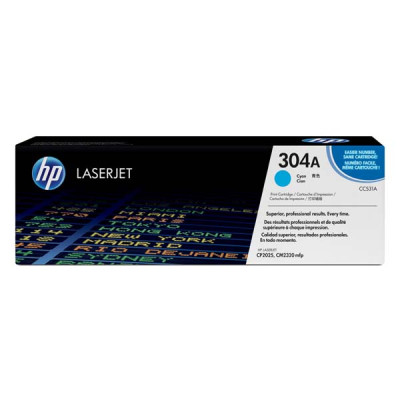 HP CC531A (304A), originální toner, azurový, 2800 stran