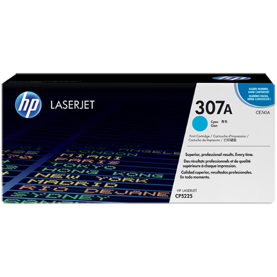 HP CE741A (307A), originální toner, azurový, 7300 stran