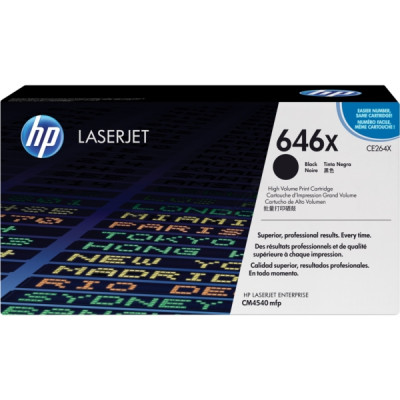 HP CE264X (646X), originální toner, černý, 17000 stran