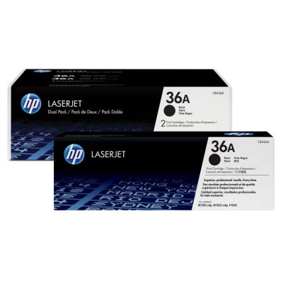 HP CB436AD (36A), originální toner, černý, 2 × 2000 stran, 2-pack