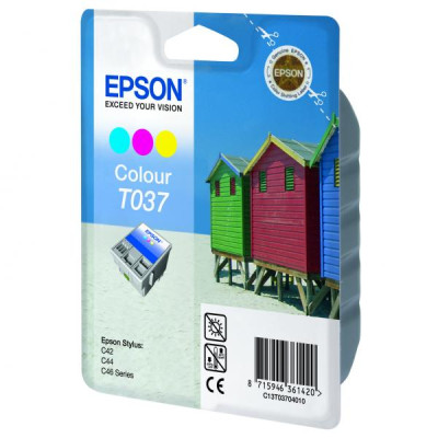 Epson T037 (C13T037040), originální inkoust, barevný, 180 stran (25 ml)