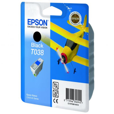 Epson T038 (C13T03814A), originální inkoust, černý, 330 stran (10 ml)