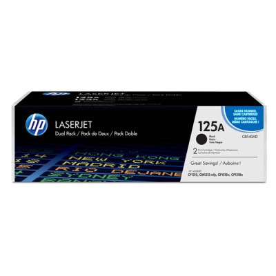 HP CB540AD (125A), originální toner, černý, 2 × 2200 stran, 2-pack