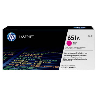 HP CE343A (651A), originální toner, purpurový, 16000 stran