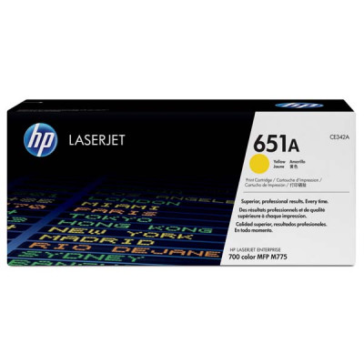 HP CE342A (651A), originální toner, žlutý, 16000 stran