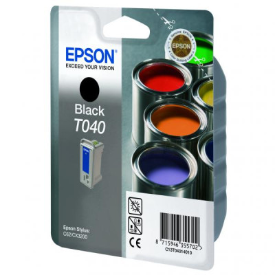 Epson T040 (C13T040140), originální inkoust, černý, 420 stran (17 ml)