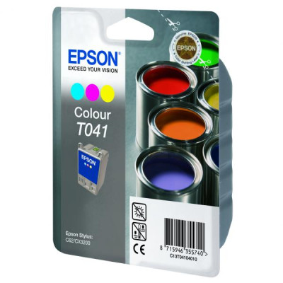 Epson T041 (C13T041040), originální inkoust, barevný, 300 stran (25 ml)