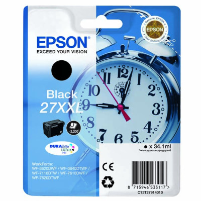 Epson T2791 (C13T27914012, 27XXL), originální inkoust, černý, 34,1 ml