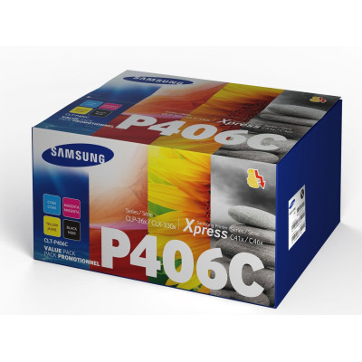 Samsung CLT-P406C (SU375A), originální toner, CMYK, 3 × 1000 + 1500 stran, 4-pack