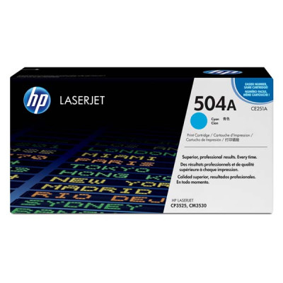 HP CE251A (504A), originální toner, azurový, 7000 stran