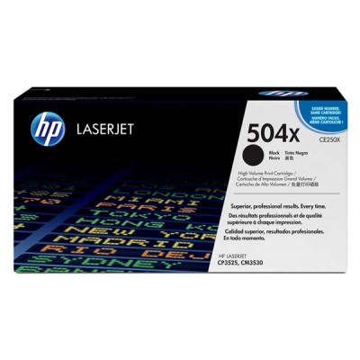 HP CE250X (504X), originální toner, černý, 10500 stran