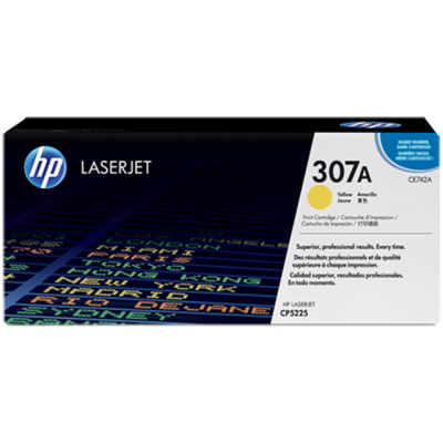 HP CE742A (307A), originální toner, žlutý, 7300 stran