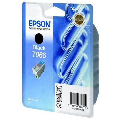 Epson T0661 (C13T066140), originální inkoust, černý, 220 stran (10 ml)