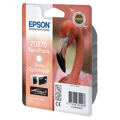 Epson T0870 (C13T08704010), originální inkoust, gloss optimizer, 2 × 11,4 m, 2-pack