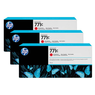 HP B6Y32A (771C), originální inkoust, chromaticky červený, 3 × 775 ml, 3-pack