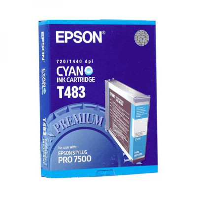 Epson T483 (C13T483011), originální inkoust, azurový, 110 ml