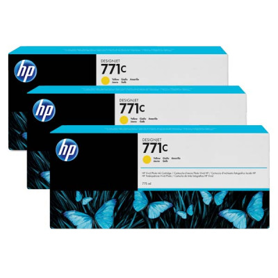 HP B6Y34A (771C), originální inkoust, žlutý, 775 ml, 3-pack