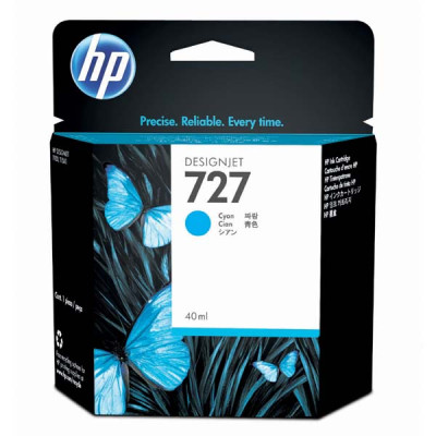 HP B3P13A (727), originální inkoust, azurový, 40 ml