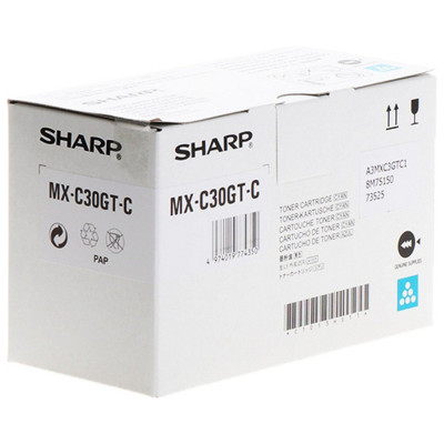 Sharp MX-C30GTC, originální toner, azurový, 6000 stran