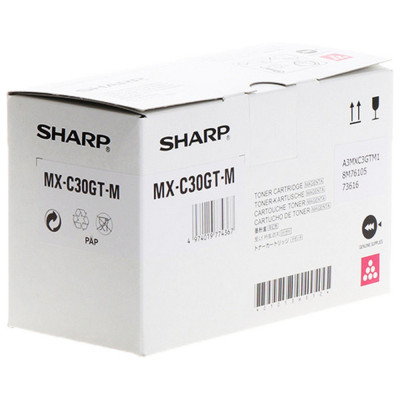 Sharp MX-C30GTM, originální toner, purpurový, 6000 stran