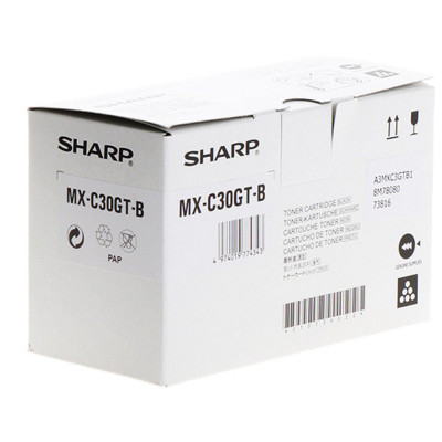 Sharp MX-C30GTB, originální toner, černý, 6000 stran