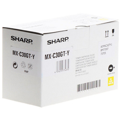 Sharp MX-C30GTY, originální toner, žlutý, 6000 stran