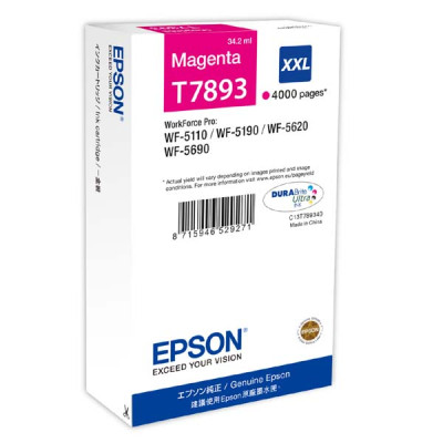 Epson T7893XXL (C13T789340), originální inkoust, purpurový, 4000 stran (34 ml)