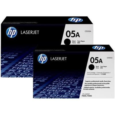 HP CE505D (05A), originální toner, černý, 2 × 2300 stran, 2-pack