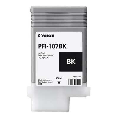 Canon PFI-107Bk (6705B001), originální inkoust, černý, 130 ml