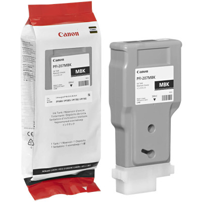 Canon PFI-207MBk (8788B001), originální inkoust, matně černý, 300 ml