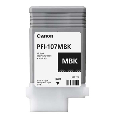 Canon PFI-107MBk (6704B001), originální inkoust, matně černý, 130 ml