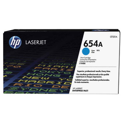 HP CF331A (654A), originální toner, azurový, 15000 stran