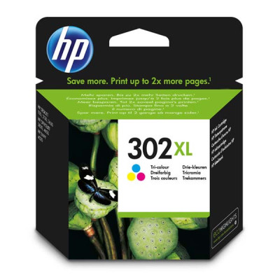 HP F6U67AE (302XL), originální inkoust, barevný, 330 stran (8 ml)