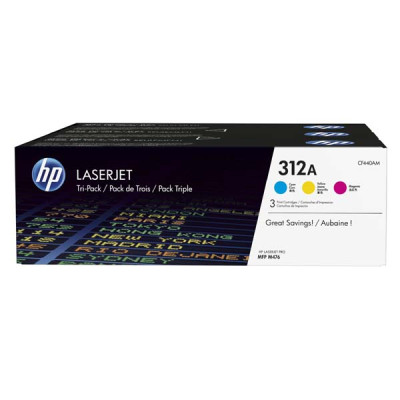 HP CF440AM (312A), originální toner, CMY, 3 × 2700 stran, 3-pack