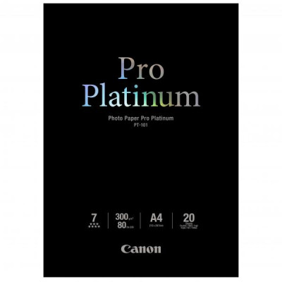 Canon Photo Paper Pro Platinum, foto papír, lesklý, bílý, A4, 300 g/m2, 20 ks, PT-101 A4, inkoustový