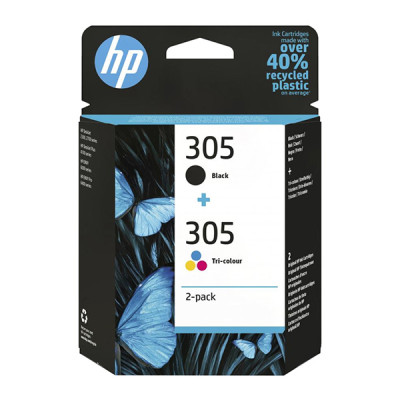 HP 6ZD17AE (305), originální inkoust, CMYK, 2-pack